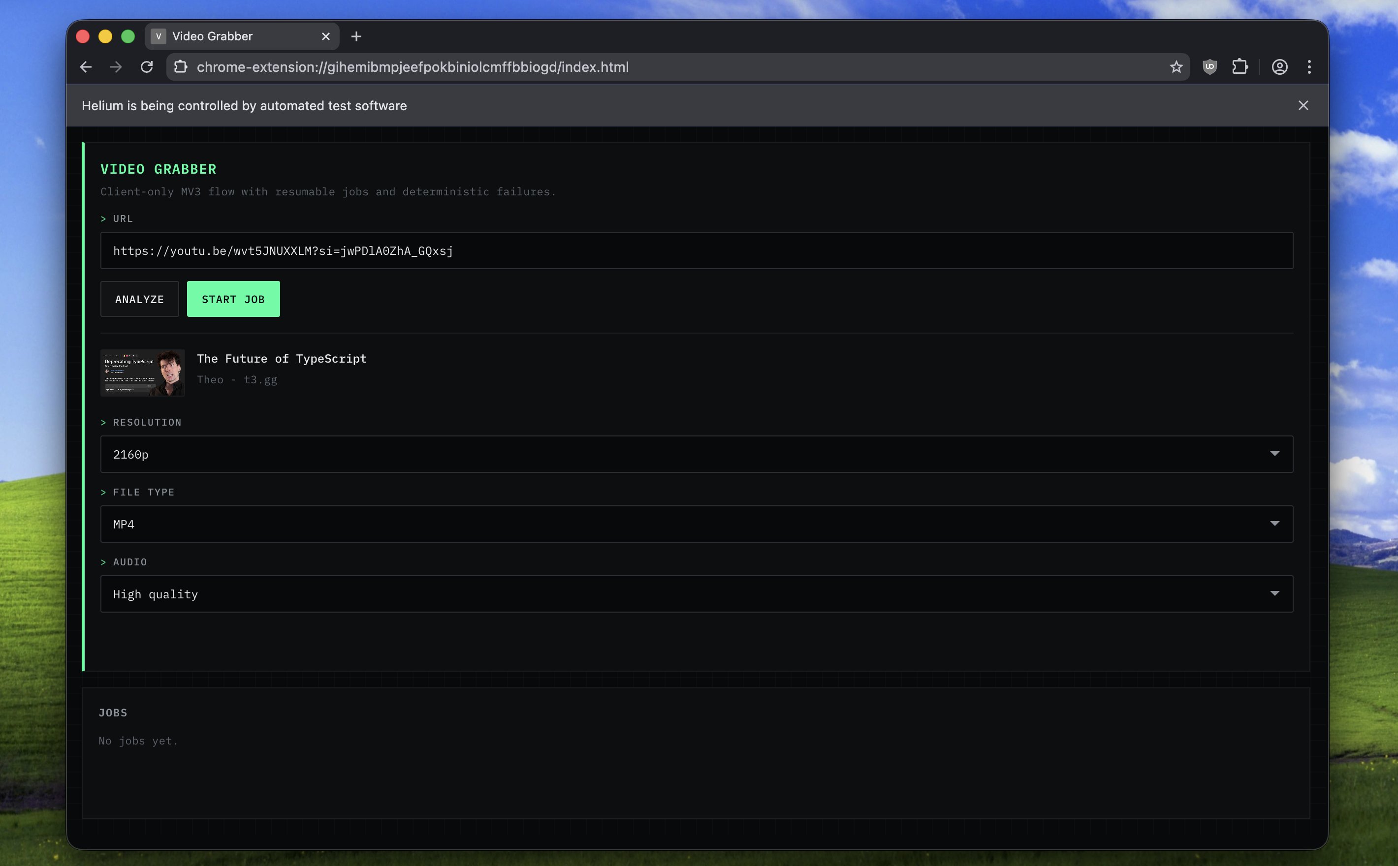 Video Grabber - Chromium MV3 Browser Extension